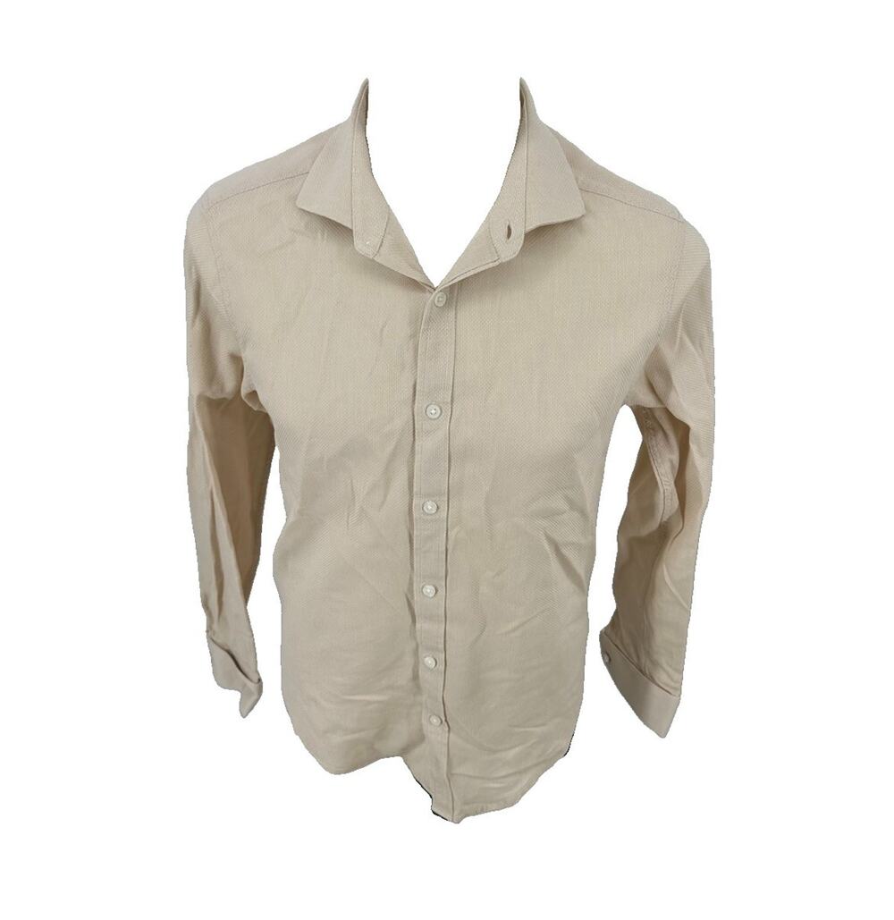 ASOS Design Medium Men Button Up Dress Shirt French Cuff Long Sleeve 15-6